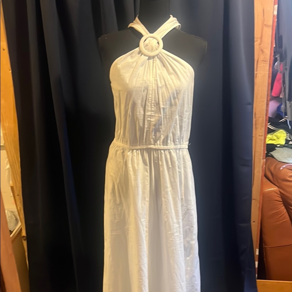 Maggy London White Halter Sundress